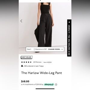 Madewell Harlow wide leg